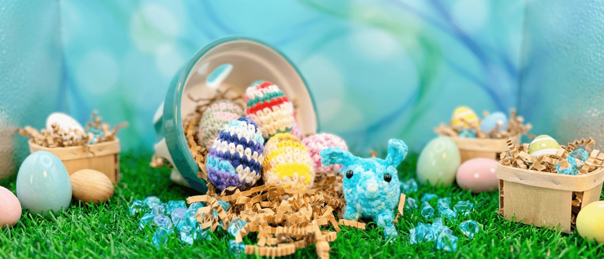 Splash the P'unny — Easter Piggy Pal Bunny + 6 Cruelty-Free Croch-Eggs — photo 2