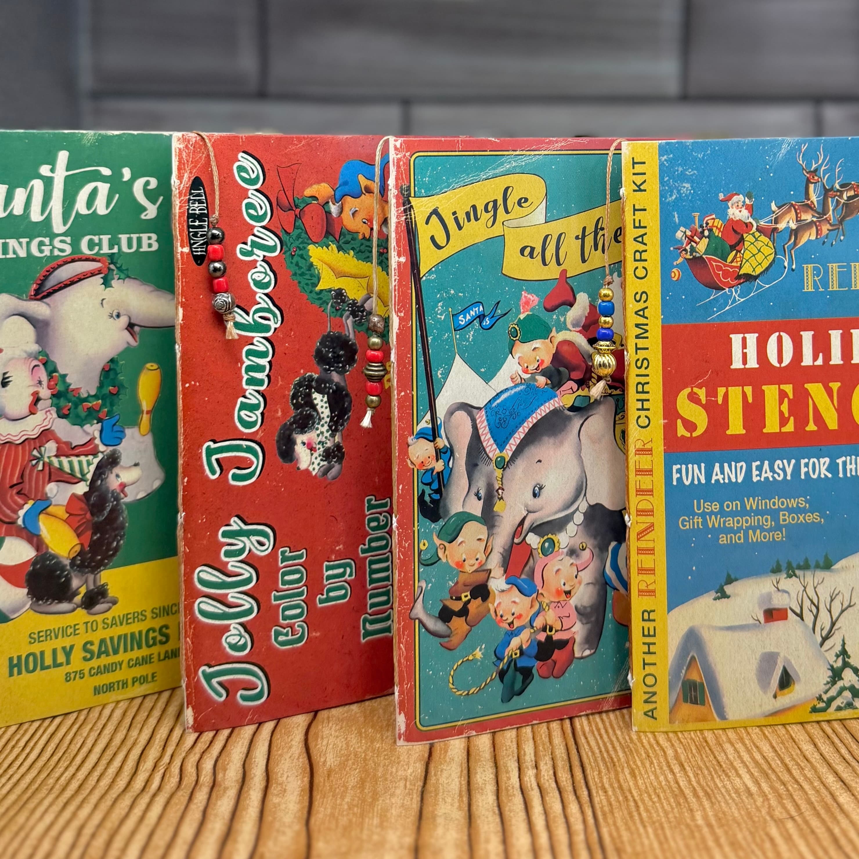 Vintage Christmas Card Journal โ Bookmarks & Journals